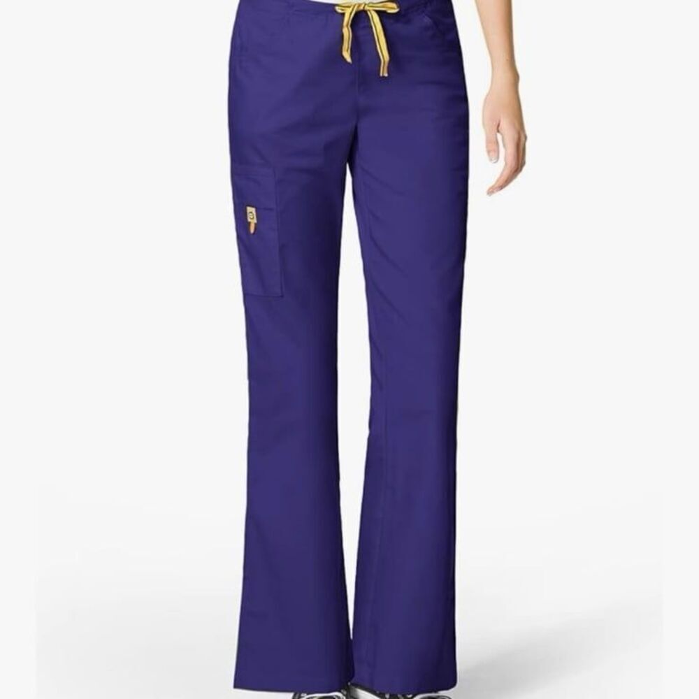 WonderWink Grape Women's Scrubs Romeo Six-Pocket Flare Leg Pant 2XL